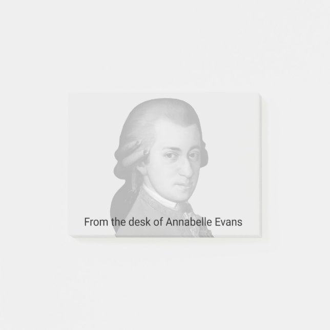 Mozart-Personal Post-it Klebezettel (Vorderseite)