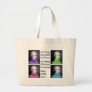 Mozart-Popkunst-Taschentasche mit seiner Jumbo Stoffbeutel