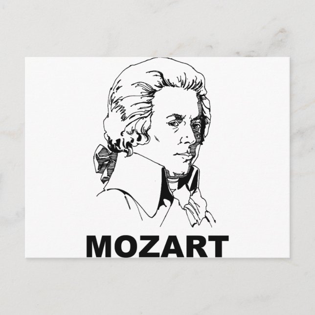 Mozart Postkarte (Vorderseite)