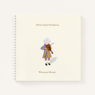 Mozart Violine Personalisiert Musikerin Notizbuch