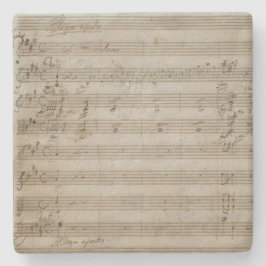 Mozart-Violinen-Konzert-Musik-Manuskript Steinuntersetzer