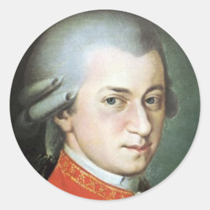 Mozartgeschenke für Musikfans Runder Aufkleber