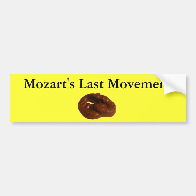 Mozarts letzte Bewegungs-unglaublich witzig Autoaufkleber (Vorne)