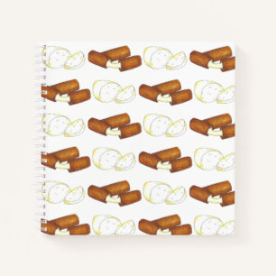 Mozzarella Cheese Sticks Junk Food Feinschmecker Notizbuch