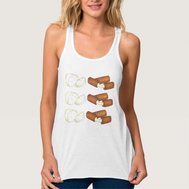 Mozzarella Cheese Sticks Snack Junk Food Feinschme Tank Top (Vorderseite)