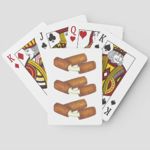 Mozzarella Stick Stcks Käse Junk Food Cards Spielkarten