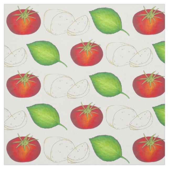 Mozzarella Tomato Basil Stoff (Muster)