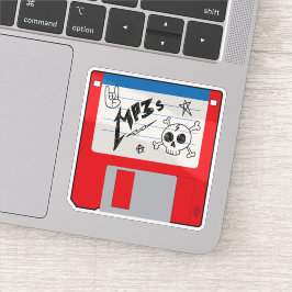 MP3-Musik Retro-Diskette Aufkleber
