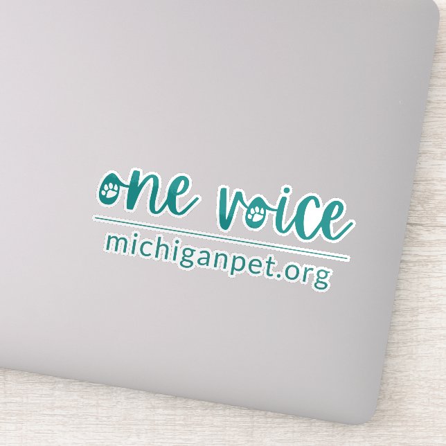 MPA One Voice kundenspezifisch geschnittene Vinyl  Aufkleber (Detail)