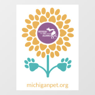 MPA Paw druckt Sonnenblumenklammern Fensteraufkleber