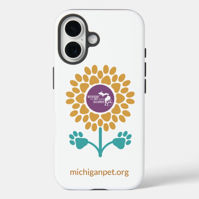 MPA Sonnenblumenpaw druckt Telefonfälle iPhone 16 Hülle (Rückseite)