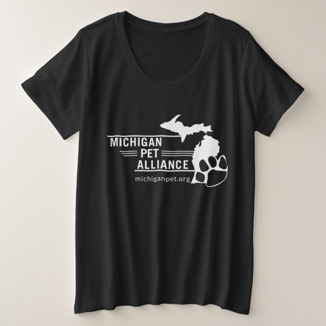 MPA Women's Plus-Größe Black T - Shirt (Design vorne)