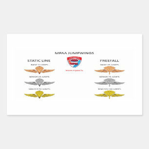 MPAA Jumpwings Rechteckiger Aufkleber