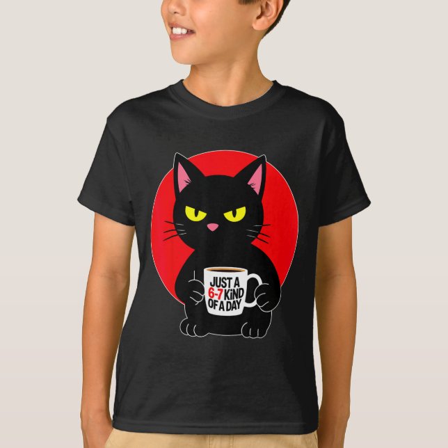 Mpy 6 7 Meme Cat Funny Gen Alpha Six Seven Cat Lov T-Shirt (Vorderseite)