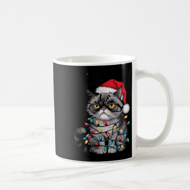 Mpy Christmas Cat Jolly Enough Funny Holiday  Kaffeetasse (Rechts)