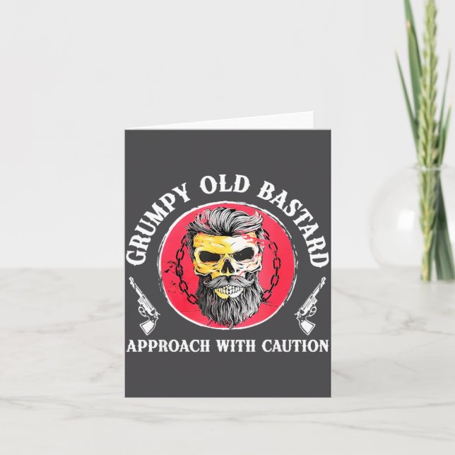 Mpy Old Approach With Caution Beard Skull Barber  Karte (Vorderseite)