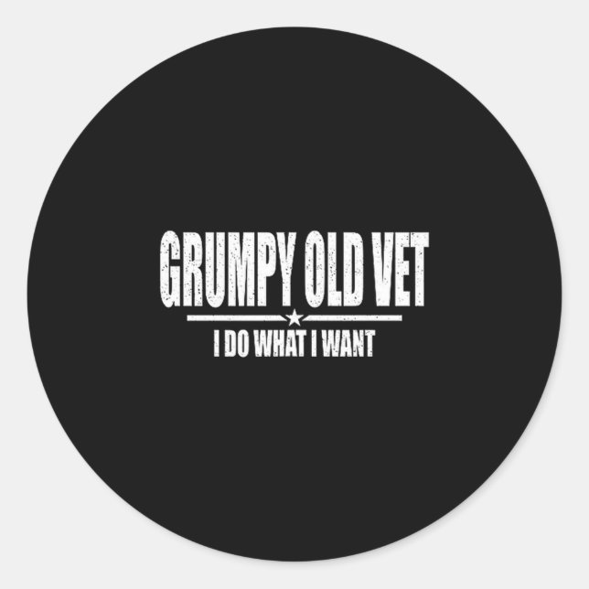 Mpy Old Vet  Runder Aufkleber (Vorderseite)