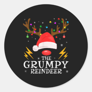 Mpy Rentiersfamilie Passende Weihnachtsfeier Lusti Runder Aufkleber