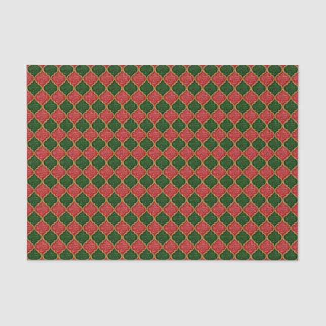 MQF-Sequins-Red-Drk Green-Gold-TISSUE WRAP PAPIER (Vorderseite)