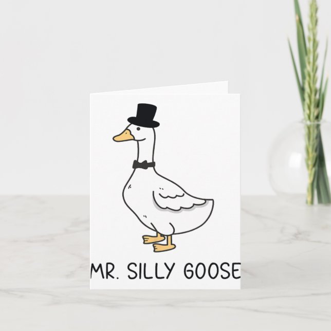 Mr Albern Goose und Mrs. Albern Goose Couple Match Karte (Vorderseite)