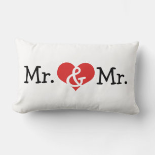 Mr. and Mr Two Grooms Wedding Gift Lendenkissen