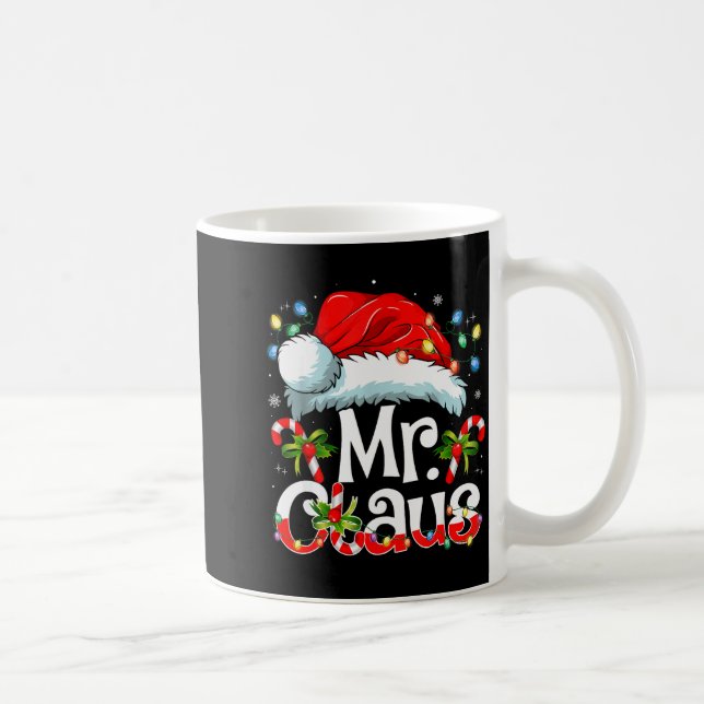 Mr And Mrs Claus Couples Matching Christmas Pajama Kaffeetasse (Rechts)