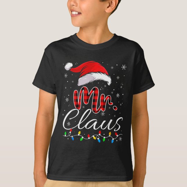 Mr And Mrs Claus Couples Matching Christmas Pajama T-Shirt (Vorderseite)