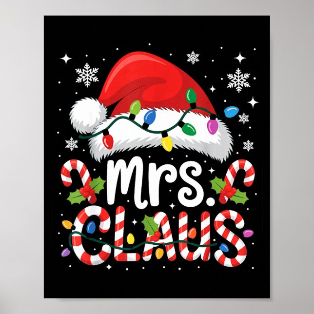 Mr And Mrs Claus Couples Matching Christmas  Poster (Vorne)