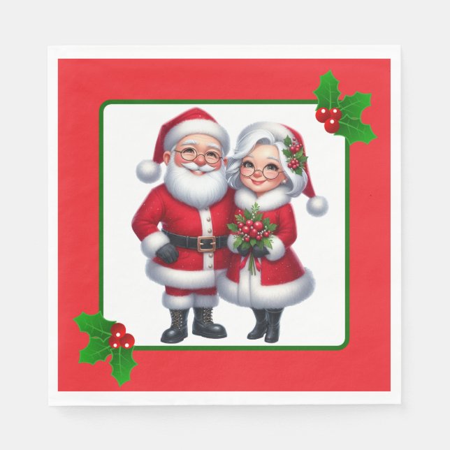 Mr. And Mrs. Claus  Serviette (Vorderseite)