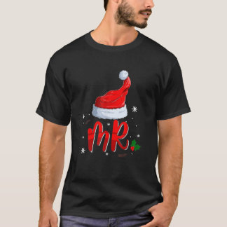 Mr-And-Mrs-Claus Weihnachtspaare Matching Pajama T-Shirt
