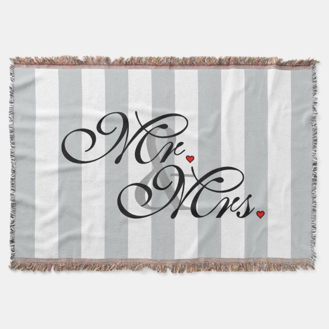 Mr. and Mrs. Click to Customize Color Stripes Decke (Vorderseite)