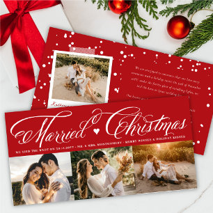 Mr. And Mrs First Verheiratet Christmas 3 Foto Wed Feiertagskarte