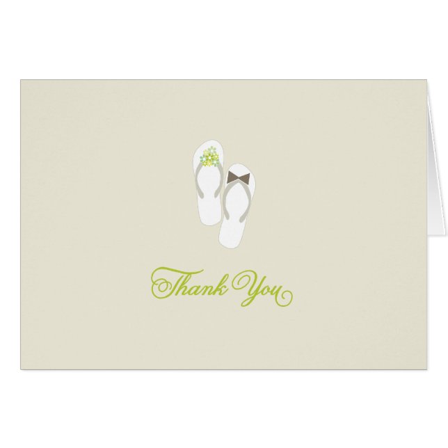 Mr And Mrs Flip Flops Green Daisies Beach Wedding (Vorderseite (Horizontal))