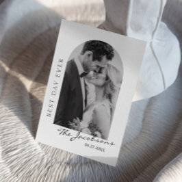 Mr. and Mrs. Foto Wedding Dankeschön Karte