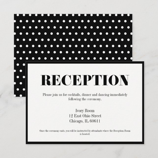 Mr. and Mrs Modern Bold Wedding Reception Card Einladung (Vorne/Hinten)