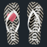 Mr. and Mrs. Personalisiert Honeymoon with Heart Flip Flops<br><div class="desc">Ein perfektes Design für eine Hochzeit am Strand oder für die Hochzeitsreise. Ändern Sie die Frau zu Herrn,  um ein Koordinierungspaar zu machen.</div>