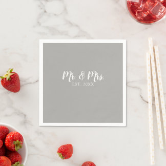 Mr. and Mrs. Script Established Wedding Serviette