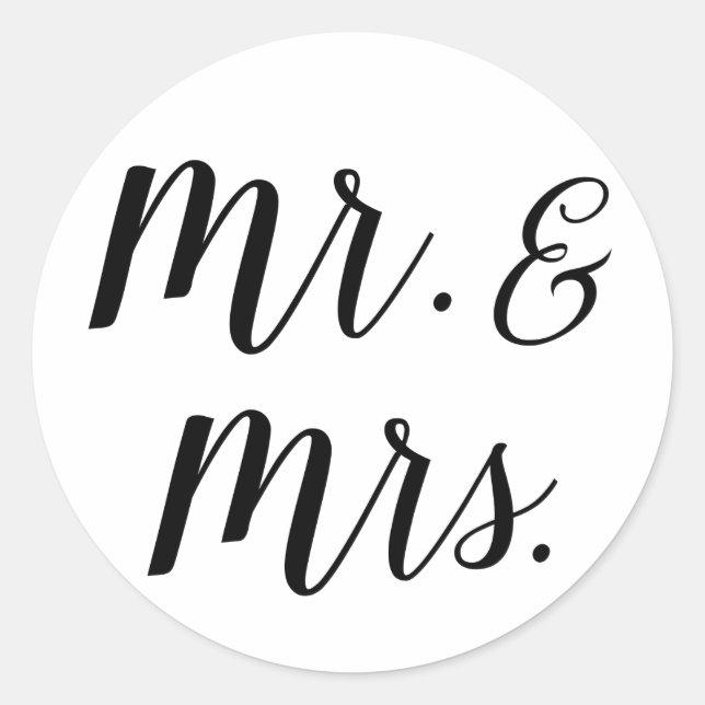 Mr. and Mrs. stickers (Vorderseite)