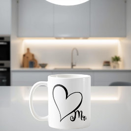 Mr. Black Heart Mug Kaffeetasse