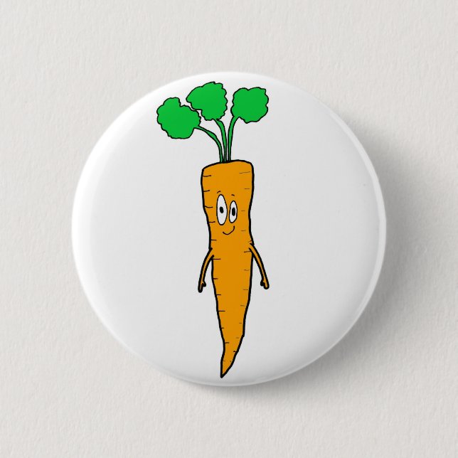 Mr.Carrot im Weiß Button (Vorderseite)