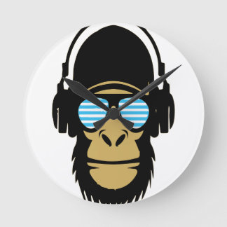 Mr.Dubstep Affe Runde Wanduhr