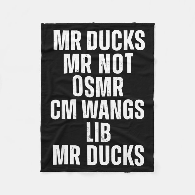 Mr Ducks Mr Not Duck Joke Phonetic Puzzle  Fleecedecke (Vorderseite)