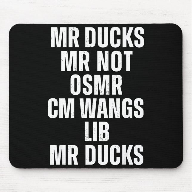 Mr Ducks Mr Not Duck Joke Phonetic Puzzle  Mousepad (Vorne)