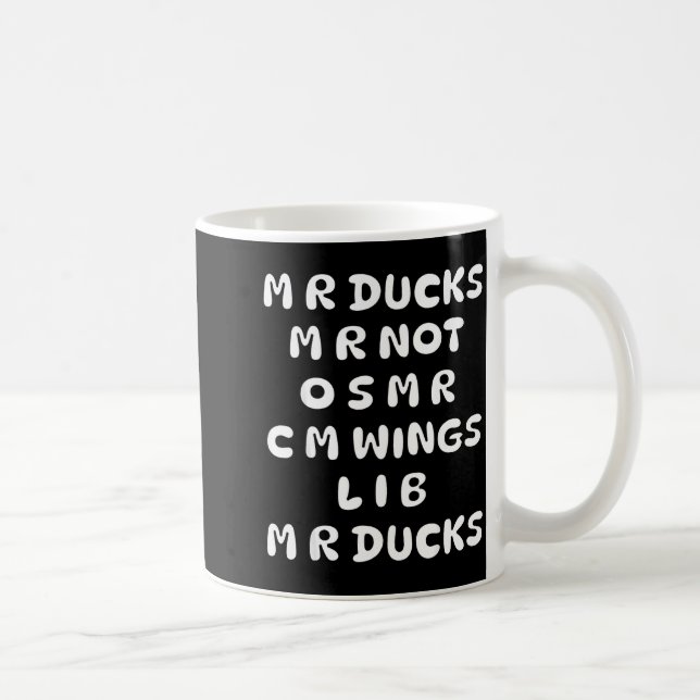 Mr Ducks Mr Not Osar Cm Wings Funny Duck  Kaffeetasse (Rechts)