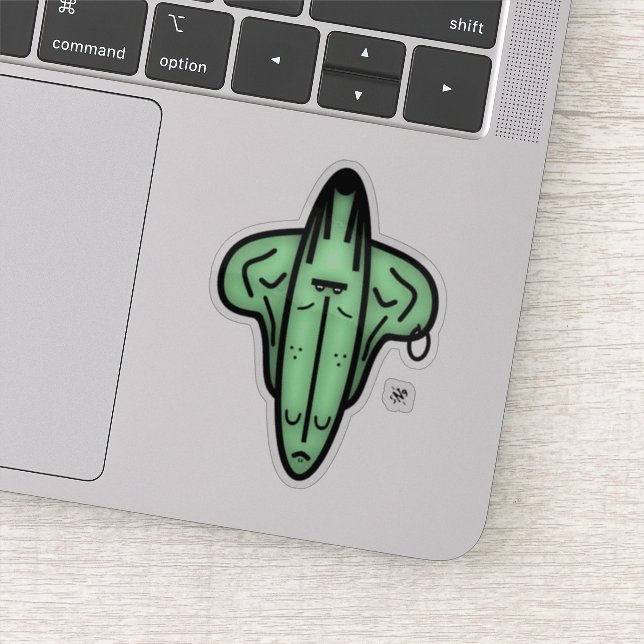 Mr. Ears - Cartoon steht vor v1 Aufkleber (Detail)