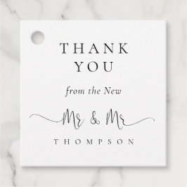 Mr. Elegant Script Gay Wedding Vielen Dank Geschenkanhänger