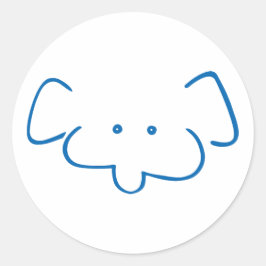 Mr Elephant Runder Aufkleber