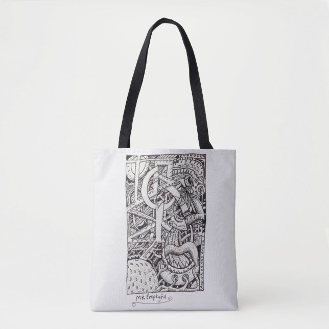 Mr. Emptyful, Tinte Zeichnend Tasche (Vorderseite)