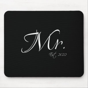 Mr. Est. 2022 Herr & Frau Bride Groom Couple M Mousepad