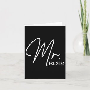 Mr. Est. 2024 Just Married Wedding Hubby Mr. &amp; Karte